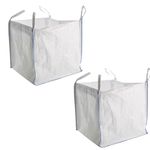 Airtech-UK New FIBC Bulk Bag Builders Garden Waste Heavy Duty Industrial polypropylene Material 1 Tonne TON Jumbo Bags Storage Sack Various Quantity (2)