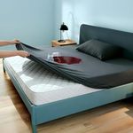 The Sleep Company 100% Waterproof Bamboo Mattress Protector | Upto 10" Deep Pocket | Elastic Fitted Mattress Cover | Noiseless | Smooth Fabric | Machine Washable | King | Grey | 78" X 72"