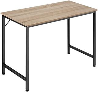 TecTake - Mesa de Escritorio Jenkins para Ordenadores, Estudiar, Leer, Resistente, Amplio Muble de Oficina, para Despacho (Madera Industrial Clara, 100 cm)