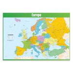 Europe Map Poster - EXTRA LARGE - A1 (850mm x 594mm) - Gloss Paper - Secondary School Geography Wall Charts by Daydream Education