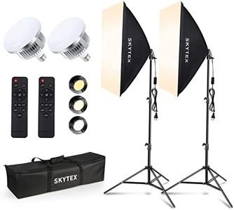 Skytex Softbox Lighting Kit(2Pack), 20x28in Soft Box | 85W 2700-6400K E27 LED Bulb Continuous Photography Lighting, Photo Studio Lights Equipment for Camera Shooting, Video Recording