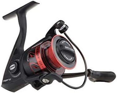 PENN Fierce III Spinning Inshore Fishing Reel, Size 3000, Right/Left Handle Position, Front Drag for Smooth Operation, Saltwater Fishing Reel, Red, Black