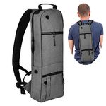 APDTEK Portable Oxygen Tank Backpack Holder for Size D (M-15), Comfortable Medical Oxygen Cylinder Backpack Bag with Durable Straps, Size JD (M-22) Oxygen Bag for Travel - Easy to Carry (Gray)