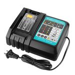 DC18RC Battery Charger Replacement for Makita Battery 14.4V-18V BL1830 BL1840 BL1850 BL1860 BL1815