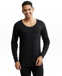 Jockey 2401 Men's Super Combed Cotton Rich Full Sleeve Thermal Undershirt with Stay Warm Technology_Black_L