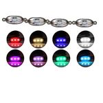 CLOUDSALE 4PCS Front Grille LED Lights RGB Style Lens LED Front Grille Running Lights for Universal Fit (App Control)