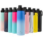 SOLARA Insulated Water Bottle 650ml, Hot Water Bottle, Thermosteel Water Bottle for Travel, Home, Office, School, Gym, Adults, Water Bottle Hot and Cold, Sipper Bottle, Blue Wave