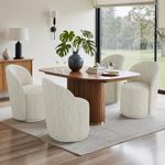 UIXE Swivel Barrel Dining Chair Set