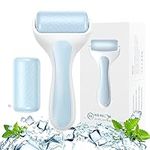 Ice Roller for Face Eye Puffiness Relief, Facial Ice Roller Skin Care, Whole Body Massage, Migraine Pain Relief, 2 Roller Heads for Long Lasting Cold (Blue)