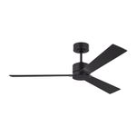 Monte Carlo Fans Canada 3RZR52MBK Rozzen - 3 Blade Ceiling Fan In Modern Style-12.6 Inches Tall and 52 Inches Wide,