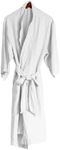 HABITUAL STORE Linen Dressing Gown Luxury Bath Robe 100% Flax Linen Spa Robe Bath Gown Lounge Wear Bathrobe for Women and Men (White)