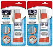 Waterproof Silicone Sealant White 70Gm Easy To Apply Ideal For Small Job Kitchen And Bathroom | General Purpose Silicone Sealant Pack of 2