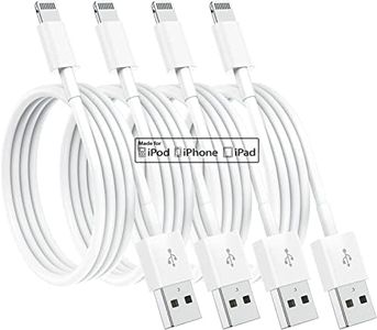 Susnwere 4 Pack [Apple MFi Certified] Apple Charging Cable 6ft, Lightning Cable 6 Foot,iPhone Charger Cable, 6 feet Long Apple Fast Charger Cord for iPhone 14/13/12/12 Pro Max/11/ X/XS/XR/XS Max,ipad