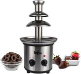 Total Chef Chocolate Fountain 3 Tier Electric Machine Large Fondue Sets with 1.5lbs 680g Capacity Adjustable Temperature Hot Cooking Melting Pot Base Ideal for Kids Birthday Party Buffet Bar Station