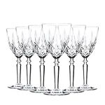 RCR Crystal 6X 290ml Crystal Glass Red Wine Glasses - RCR Orchestra Range Red White Goblets Stemware Glass Set - Gift Boxed - Made in Italy