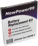 NP99sp Battery Replacement Kit for Ultimate Ears Boom 3 with Tools, Video Instructions and Long Life Battery from NewPower99