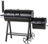 GREEN PARTY Offset Smoker Charcoal Grills with 37-Inch Cook Chamber, Barrel Smoker and Charcoal Grill Combo, 941 Sq. In. Space Barrel Charcoal Smoker Grill for Outdoor BBQ Patio Backyard Cooking