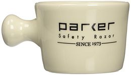 Parker Safety Razor Deluxe Ivory Stoneware Apothecary Style Shave Mug - Handmade in the USA