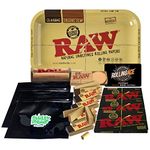 Rolling Ace Single Wide Black - 15 Items Rolling Papers Bundle. Raw Rolling Tray, Rolling Machine, Raw Single Wide Black Rolling Papers, Raw Tips, Smelly Proof Bags, Rolling Ace Scoop Card, Hydrostone