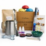 iKalaa® Candle Making Kit ( luxe ) – DIY Soy Wax Candle Kit with Melting Pouring Jug, Fragrance Oils, Wicks, Wick Holders, Ceramic bowl & Step-by-Step Guide – Complete Candle Making Supplies for Beginners