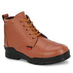 KAVACHA Police Boots/Pure Leather/Super Comfortable/Light Weight for Full Day wear, SG904 Tan