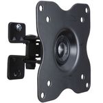 VideoSecu ML411B Adjustable Tilt Swivel Rotation TV Wall Mount Bracket for LCD LED TV and Monitor (Max 44 lbs, VESA 100/75) Black 1FF