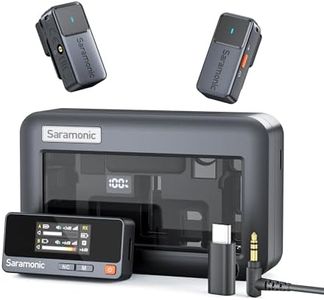 Saramonic Air Wireless Microphone,11g Ultralight,300M Range, Automatic Limiting,48kHz/24bit,2-Lv Noise Reduction Lavalier Lapel Mic for iPhone 16/15 Android Camera Interview Vlog