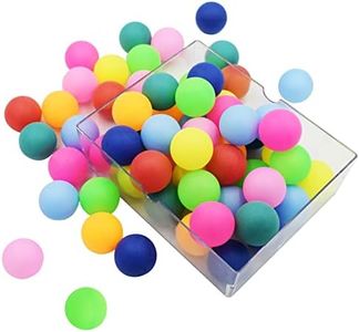 Yuanhe 60 Pack Colored Ping Pong Balls Bulk, 40mm Table Tennis Balls for DIY Games, Arts and Crafts, Decoration, Cat Toys
