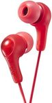 JVC Gumy in Ear Earbud Headphones, Powerful Sound, Comfortable and Secure Fit, Silicone Ear Pieces S/M/L - HAFX7R (Red)