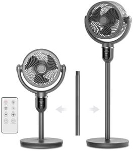 OGACFO Pedestal Fan Oscillating with Remote,360° Air Circulator Stand Up Fan for Bedroom, DC Motor,Quiet Tall Pedestal Fans for indoors, Adjustable Height,12 Speed,3 Modes for Home Bedroom Kidroom