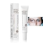 Retinol Eye Cream With Retinol Serum & AHA 30% & BHA 2% -Under Eye Cream For Dark Circles Puffy Eyes -Retinol Serum Moisturising Anti-Wrinkle Anti-Aging Eye Creams (Retinol Eye Cream)