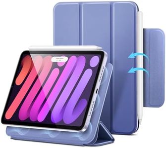ESR Coque pour iPad Mini 7, 7e/6e Génération (8,3 Pouces, 2024/2021), Fine, Support Bidirectionnel à Trois Volets, Magnétisme Puissant, Protection Durable, Supporte Pencil Pro/USB-C, Violet