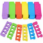 48pcs Sponge Toe Separators Pedicure Set for Nail Polish- Premium Nail Art Painting and Polishing Tool Kit, 6 Funy Color