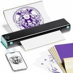 PhoFuta Wireless Tattoo Stencil Printer,Thermal Tattoo Machine with 10pcs Tattoo Stencil Transfer Paper,Bluetooth Tattoo Machines Specializing in Tattoo Artists,Compatible with Smartphone & PC