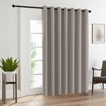 RYB HOME Sliding Glass Door Curtains for Patio, Blackout Thermal Insulating Privacy Vertical Blinds for Large Window Living Room Bedroom Drop Cloth Closet Divider, W 100 x L 84 inches, Sand