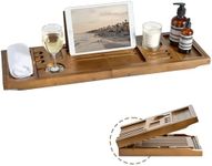 Realgulf Bamboo Bathtub Tray Caddy