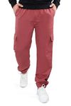 UNOseven Boys Cargo Jogger Pants - Pure Cotton - Slim Fit - Coral - Size S (13-14 Years)