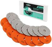 Diamond Polishing Pad Dry LEKOMESH - 8pcs 4-Inch (100mm) #200 Dry Polishing Wheel Set for Granite Marble Artificial Stone Quartz,Granite Polishing Pads for Grinder or Polisher