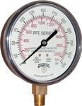 Winters PFE Series Dual Scale Sprinkler Pressure Gauge, 3-1/2" Dial, 0-300 psi/kPa Range, -3-2-3% Accuracy, 1/4" Male NPT Bottom Connection, for Water Media