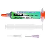 Flintronic 15g Sn42/Bi58 Lead Free Solder Paste, 138°C Low Temperature Flux Paste, Syringe Solder Paste with 2 Needles and 1 Pusher, Flux Soldering Paste for BGA, IC, PCB, CPU, LED, SMT