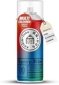 Spray.Bike Keirin Flake Finishing Coat | Metal Flake Spray Paint Coating | Glitter Spray Paint Topcoat for Steel, Aluminum | Kirakira Multi, 400ml