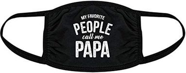 My Favorite People Call Me Papa Face Mask Funny Father's Day Graphic Nose And Mouth Covering Funny Masks for Adults Dad Joke Novelty Masks for Adults Black 6 Pack