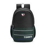 Tommy Hilfiger Zaire Polyester 34L Laptop Backpack For Unisex - Black + Olive