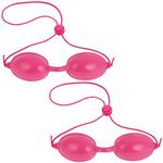 LOPHE Sunbed Goggles Sunbed Eye Protection, 2PCS Adjustable Safety Tanning Goggles, Protection UV and Infrared, Suitable for Sunbathing, LED Light Therapy, Beauty Clinics, Home beauty,Pink