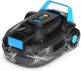 BOTLUXE Poolroboter, Kabelloser Poolsauger Akku 5000 mAh, 120 Minuten Reinigungszeit, Automatische Reinigung mit Selbsteinparkfunktion, 6057 LPH Leistungsstarker Poolsauger für Pools 80 m², PC01