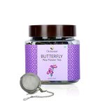 Octavius Butterfly Pea Flower Tea 50 Gm Jar | FREE TEA INFUSER (BALL) | 100% Natural Herbal Tea | Herbal Tea | Blue Tea | For Belly Fat | Relieves Stress | Anti-Oxidant Rich | Whole Leaf