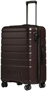 ANTLER - Logo Hard Shell Medium Suitcase - Durable, Lightweight & Expandable, 4 Spinner Wheels - Adjustable Handle, TSA Lock, 68cm - Cedar Brown