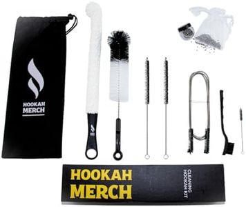 Hookah Merch Cleaning Kit 7 Brushes Hookah Set | Bottle Cleaner Tube Pipe Cleaner | Premium Cleaning Hookah Accessorie Set | For Cleaning Glass Bases, Metal Pipe and Clay Bowls