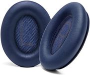 WC Wicked Cushions Upgraded Replacement Ear Pads for Bose QC35 & QC35ii (QuietComfort 35) Headphones & More - Softer Leather, Luxurious Memory Foam, Added Thickness, Extra Durability | Midnight Blue