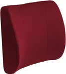 DMI Lumbar Support Pillow for Chair to Assist with Back Support with Removable Washable Cover to Ease Lower Back Pain while Improving Posture, 14 x 13 x 5, Contoured Foam, Premium,Burgundy